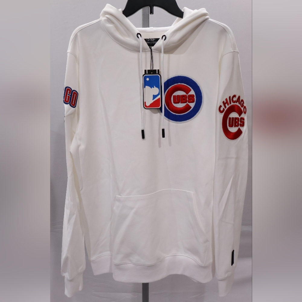 Chicago Cubs Pro Standard Logo Pullover Hoodie - White